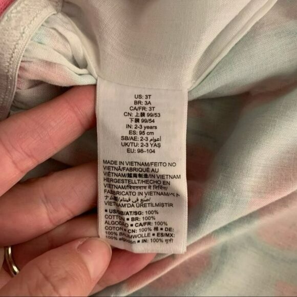 Spotted zebra girls size 3T watermelon sleeveless dress in neon pink and blue - Picture 5 of 6